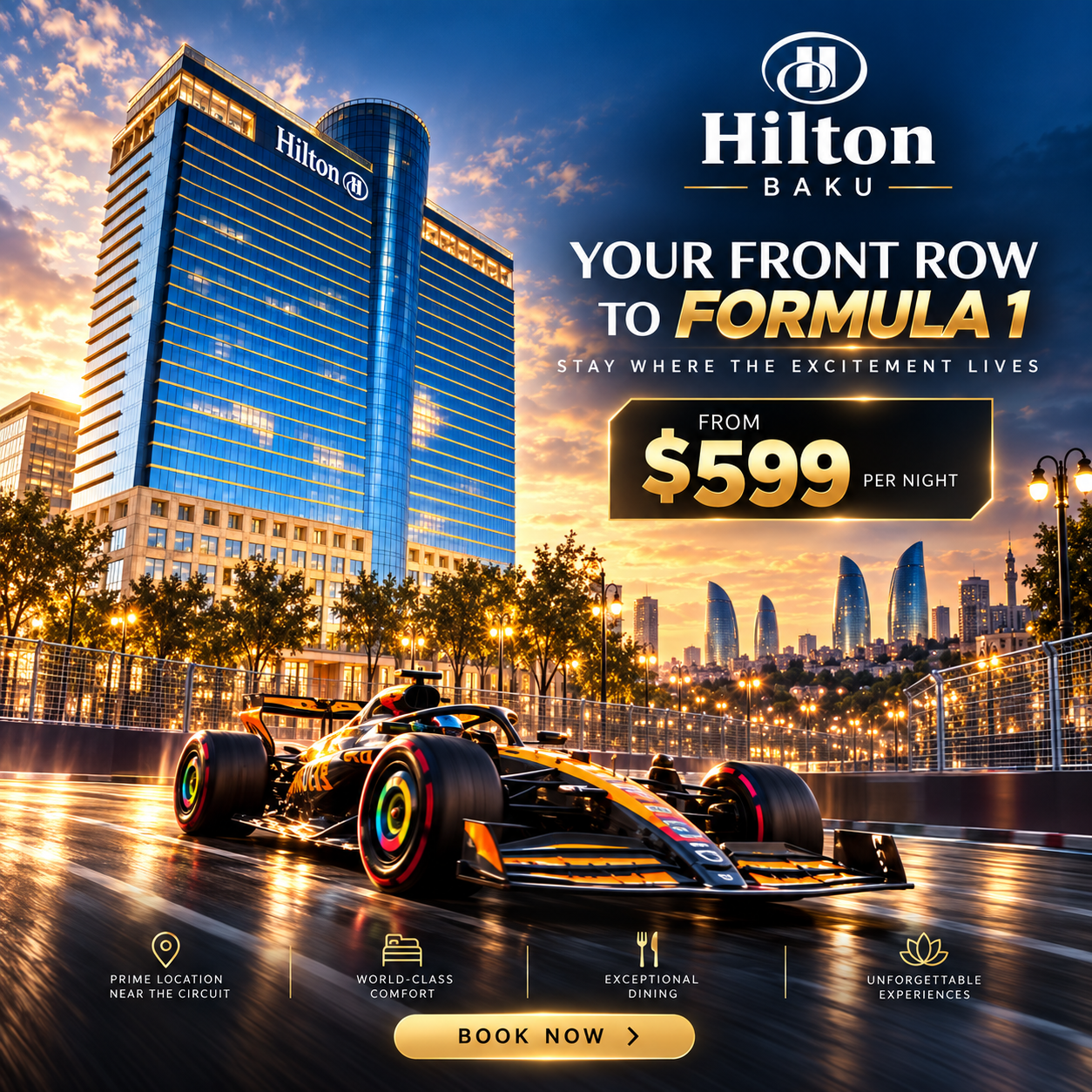 Hilton Baku Formula 1 static ad