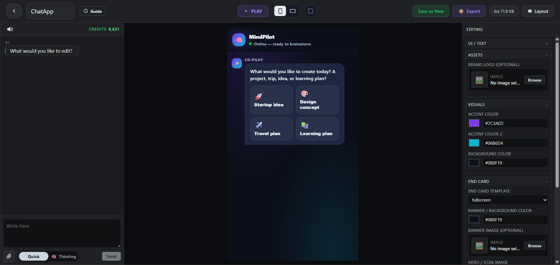 PlayableLab interactive editor preview